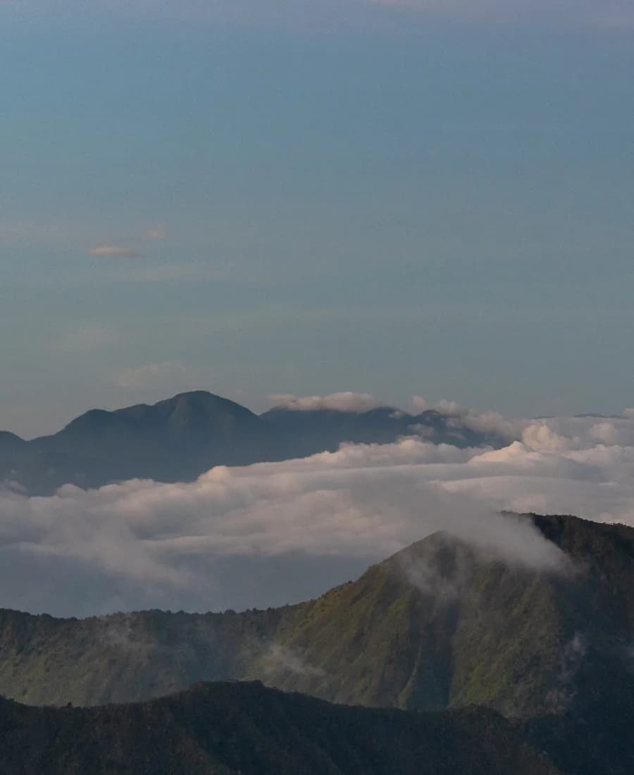 Mt. Kalatungan range rising above a sea of clouds